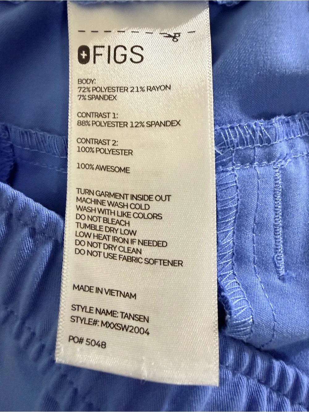FIGS 2 pair Tansen Jogger Scrub Pants size Large blue